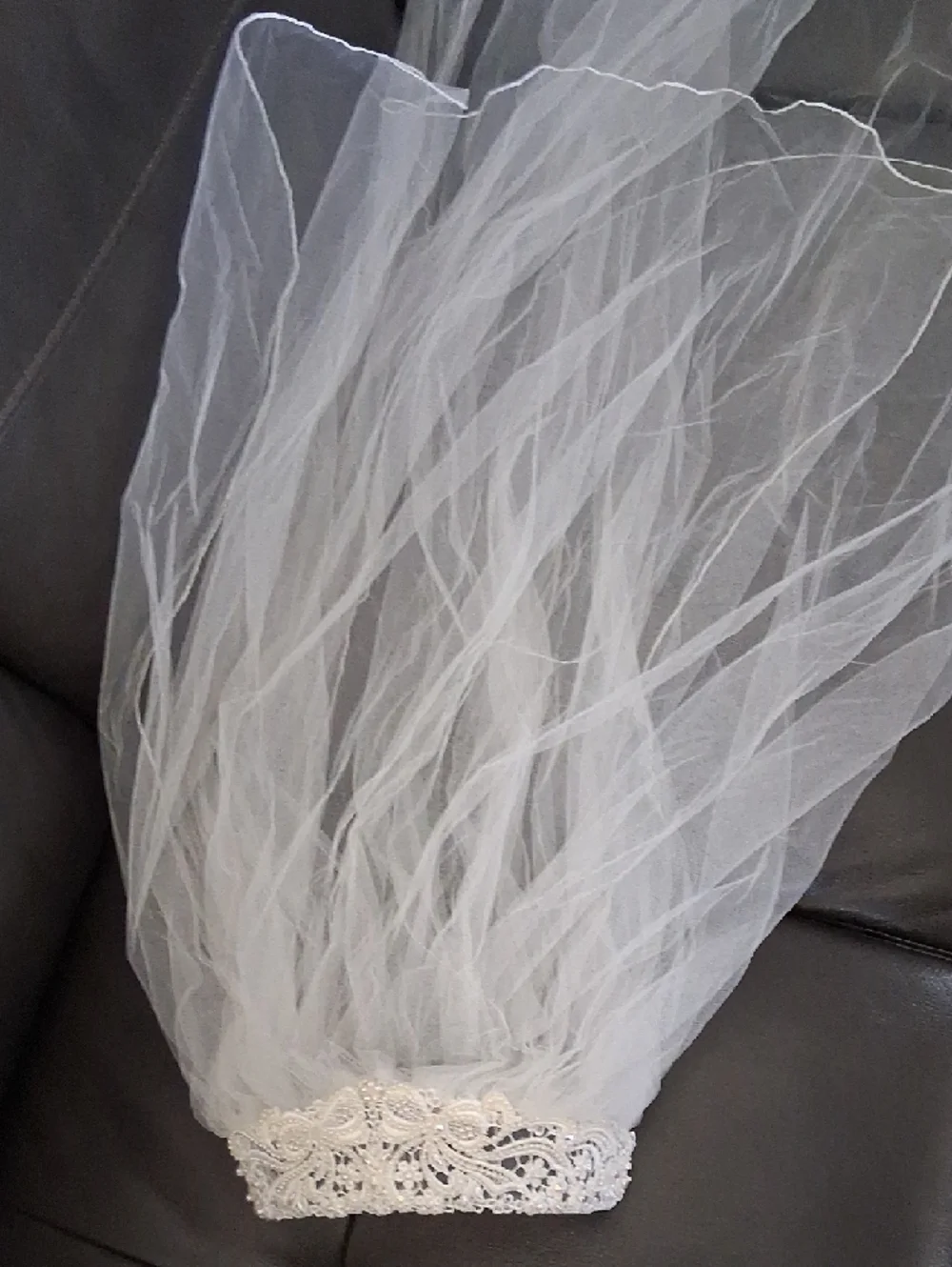Vintage Bridal Headband with Veil 1980's 1990's - Picture 7 of 13